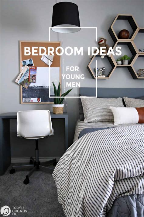 Young Mens Bedroom Decorating Ideas With Clasic Wood