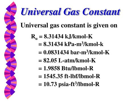 ideal gas constant for kmol