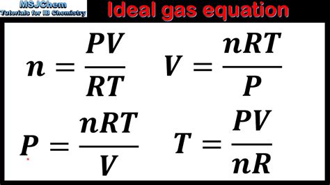 ideal gas law equation to find volume