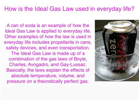 ideal gas law examples in real life