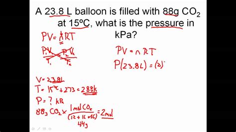 ideal gas law problems