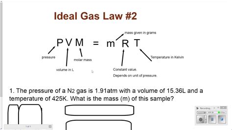 ideal gas law pv mrt