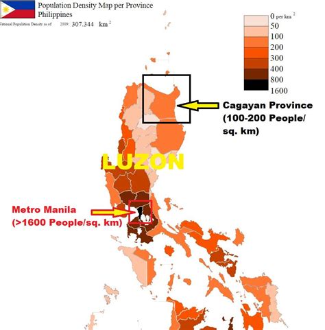 ideal population density philippines