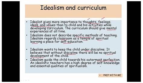 Idealism And Curriculum In Education Designbybid