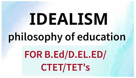Idealism in Education PDF in Hindi आदर्शवाद का अर्थ, रूप
