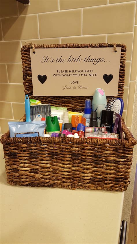 Ideas For Bathroom Baskets At Wedding