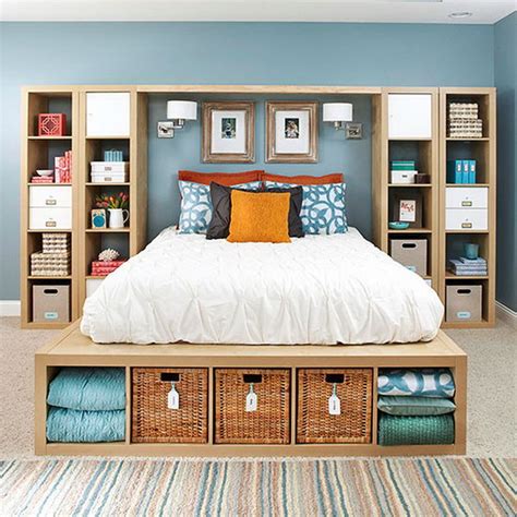 Open storage in the bedroom Small Bedroom Ideas 21 Ways