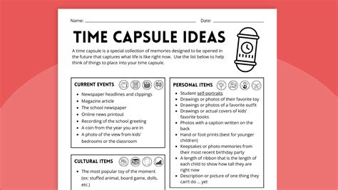 Ideas For A Time Capsule