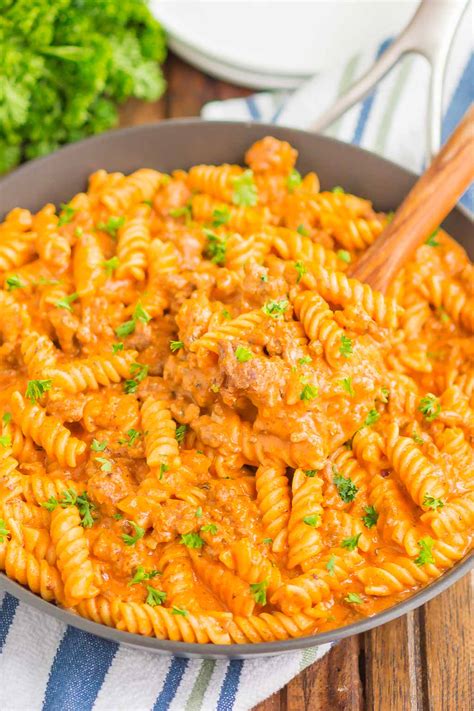 ideas for dinner with hamburger and pasta