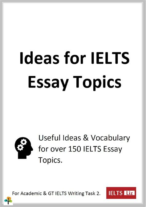 ideas for ielts essay topics liz pdf
