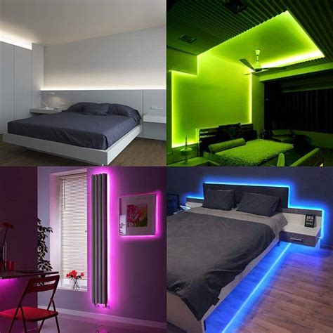 LED Strip Lights with Remote Cosmic Drip Bedroom setup