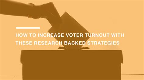 ideas to increase voter turnout