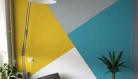 Idee Deco Mur Peinture ale En Triangles 27 Inspirations Originales