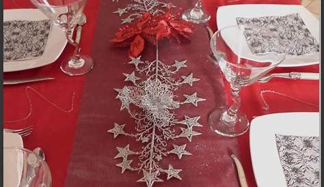 Ma déco passe à table... Table de Noël n° 3 Gris et Rouge