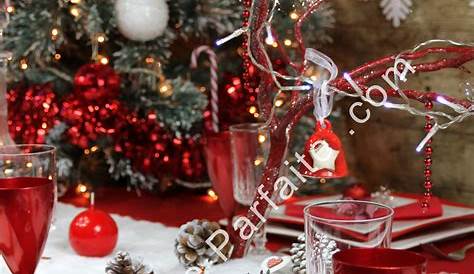 On adore Une table de Noël en rouge et blanc Blog La