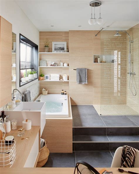 Idée décoration Salle de bain Une salle de bains en total look bois