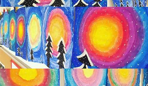 Winterlandschaft: | Winter art lesson, Christmas art projects, Winter