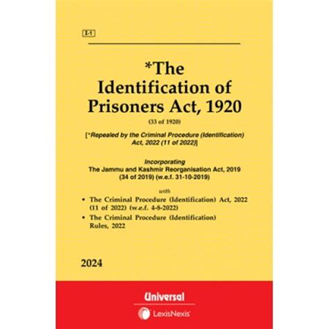 Articles Identification Of Prisoners Act 1920