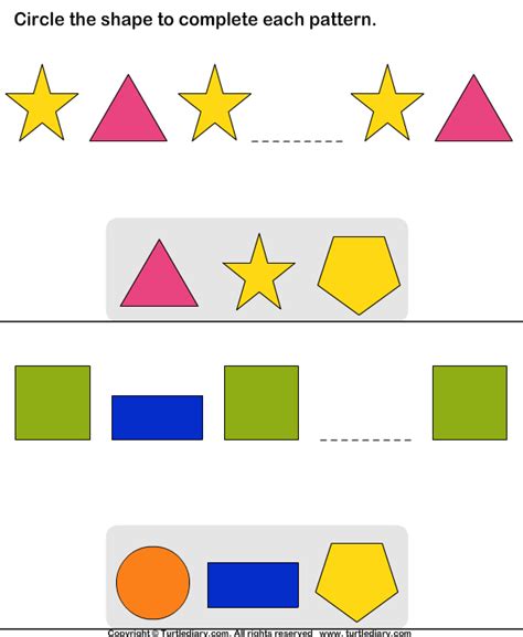identify the missing shape in the pattern