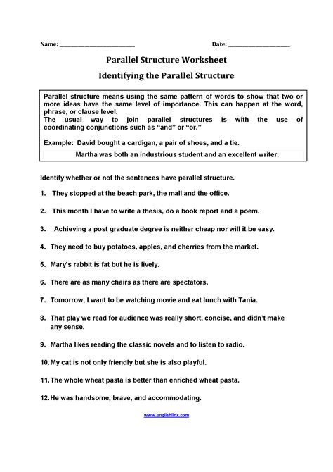 identify the sentence with parallel structure