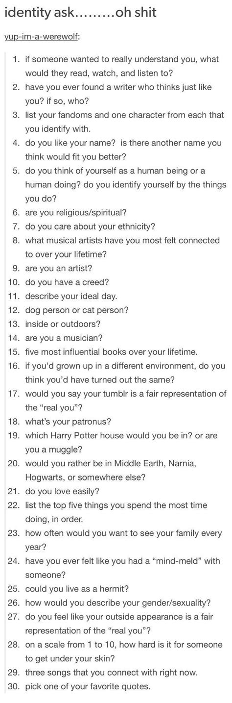 Exploring Identity Questions