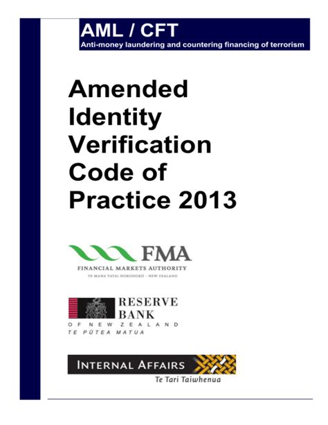 identity verification code of practice