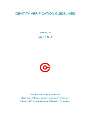 identity verification guidelines