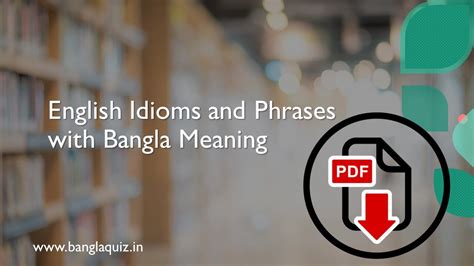 idiom meaning in bengali