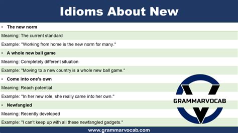 idioms new