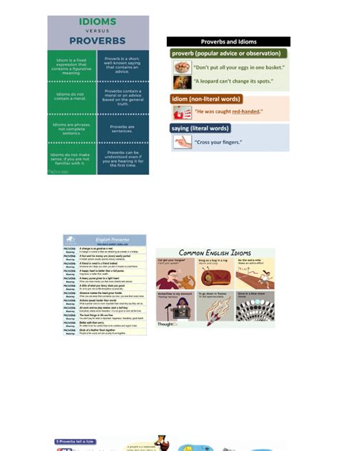 Idioms Vs Proverbs Defination Printable