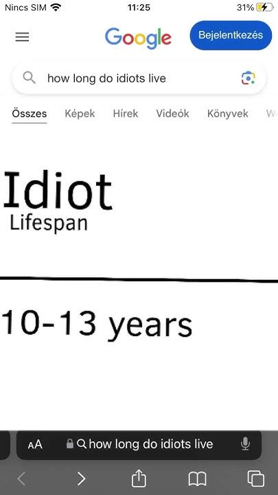 idiots lifespan
