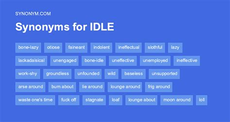 idle synonyms in english