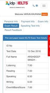 idp ielts computer based test results