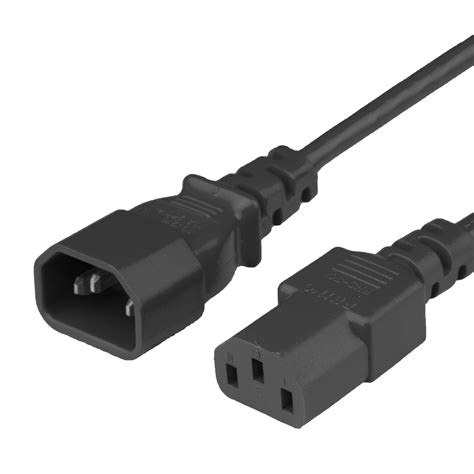 iec c13 socket to iec c14 plug power cord