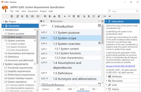 ieee template for system requirement specification documents