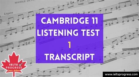 ielts 11 listening test 1 transcript
