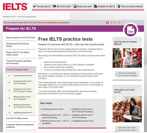 ielts exam sample test online
