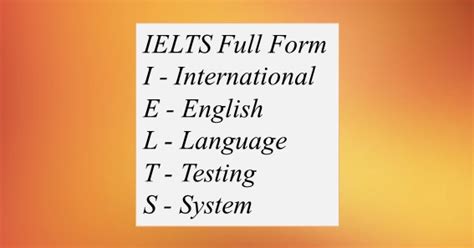 ielts full form and meaning