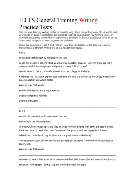 ielts general practice test pdf