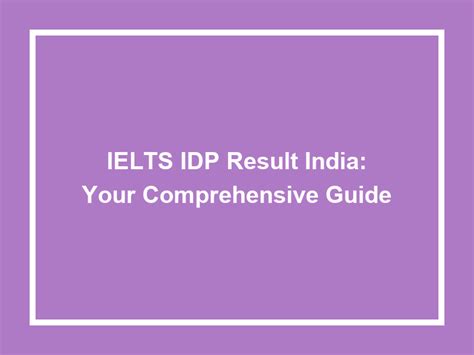 ielts idp results india