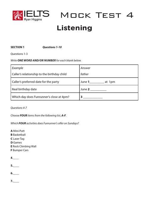 ielts listening mock test cbt