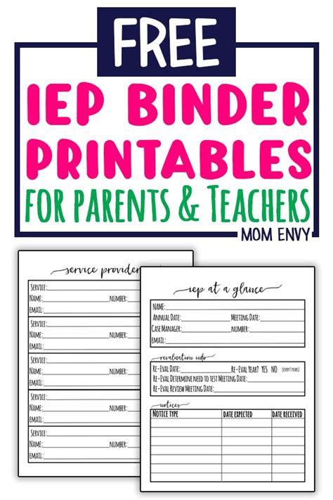 Iep Binder Printables