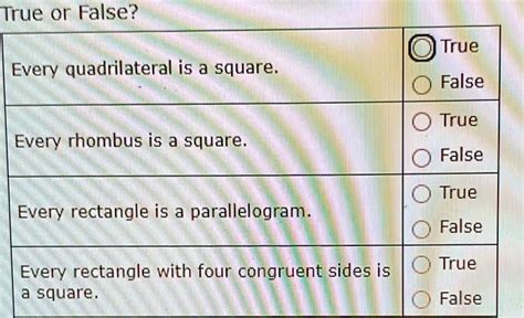 If A Quadrilateral Is A Rectangle Then It Is A Rhombus True Or False