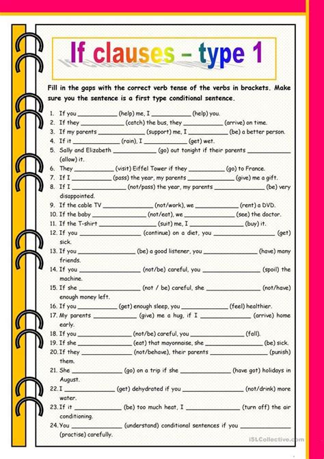 if clause type 1 exercises with answers pdf