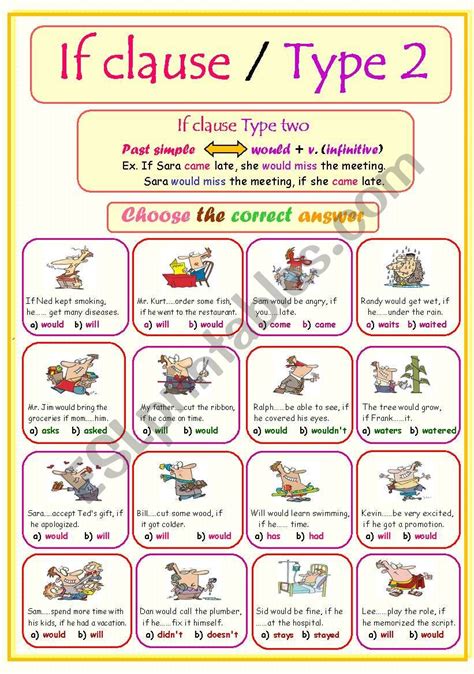 if clause type 2 multiple choice exercises pdf