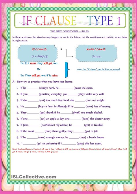 if clauses exercises for class 7 with answers pdf