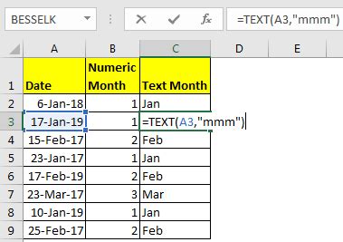if date in month excel