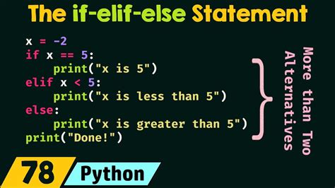 if else statement in python example
