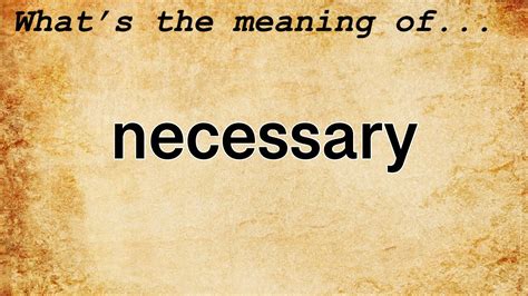 if necessary meaning