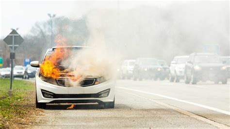 if your car catches fire while driving